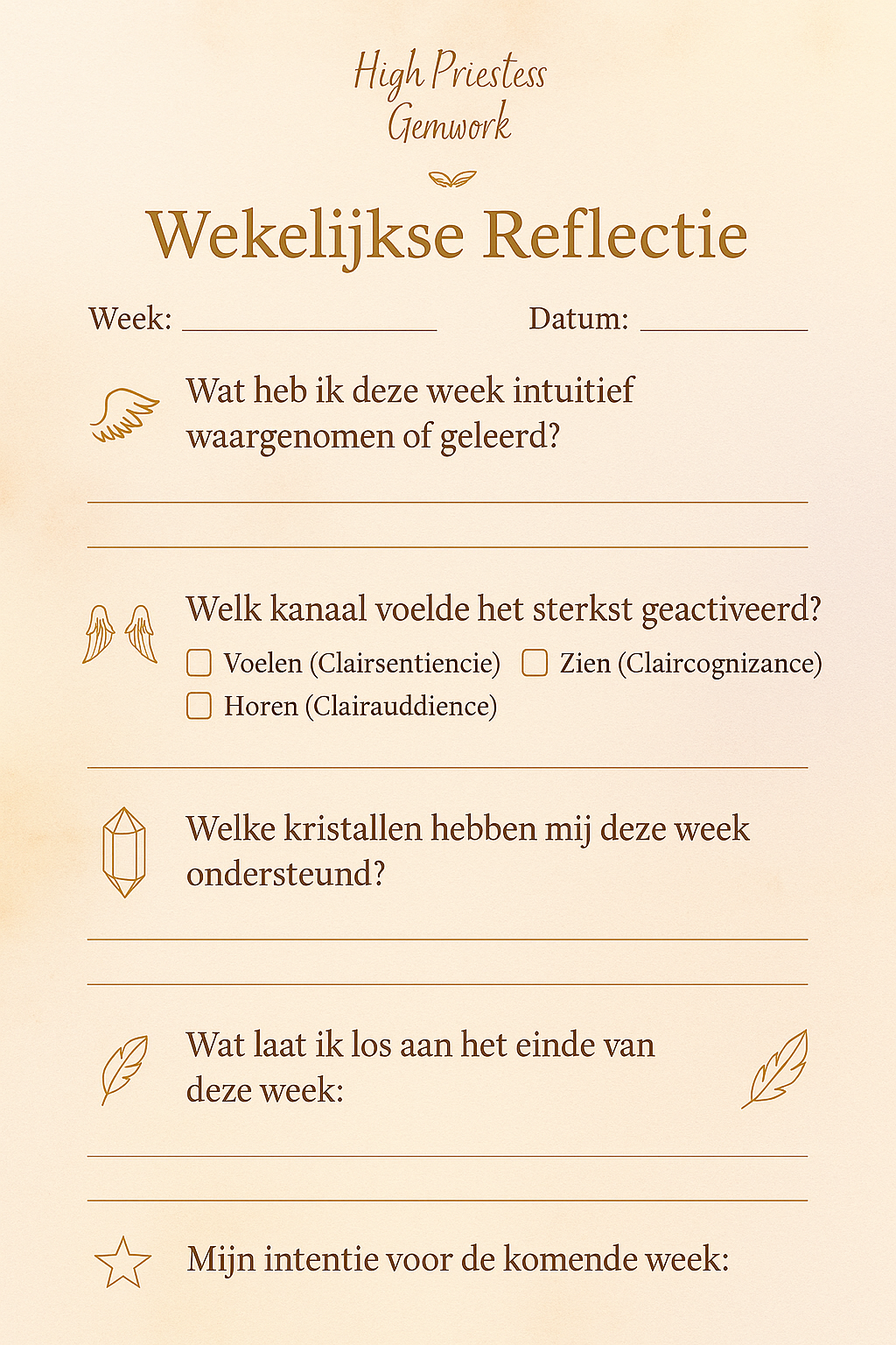 🌙 Bekrachtig je Intuïtie – De Intuïtieve Dagplanner